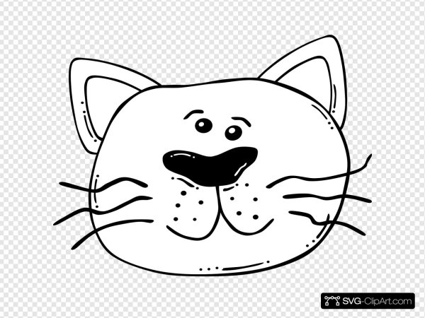 Мордочка котика раскраска