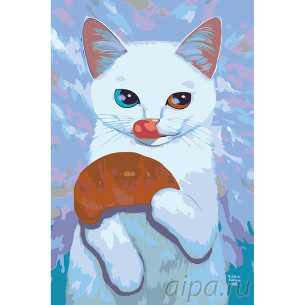 Раскрашивание по номерам кот