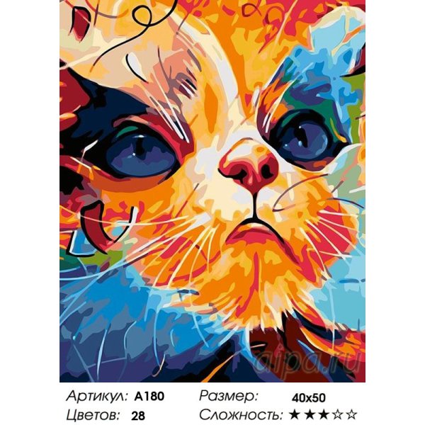 Разноцветный кот