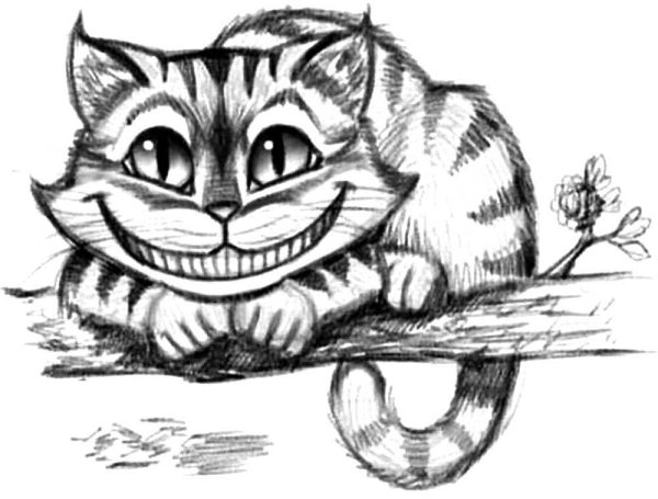 Раскраски чеширский кот (41 фото)