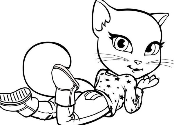 Раскраска. Котики