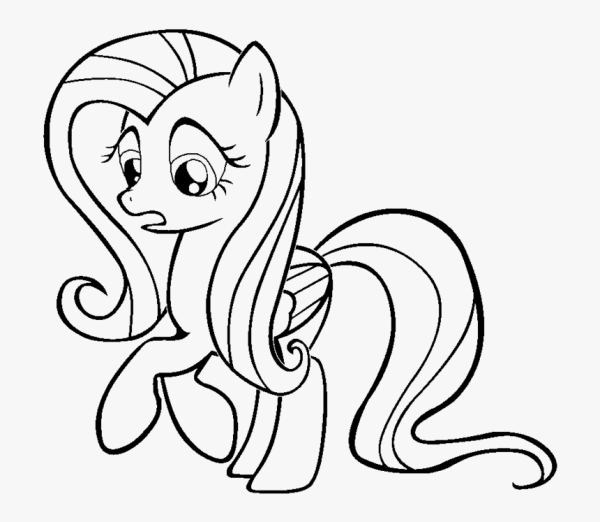 Раскраска my little Pony Флаттершай