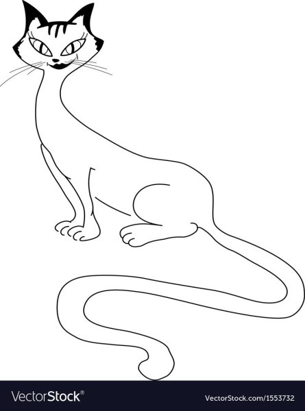 Раскраски длинный кот (42 фото)