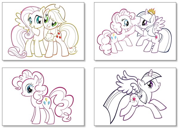 My little Pony раскраска