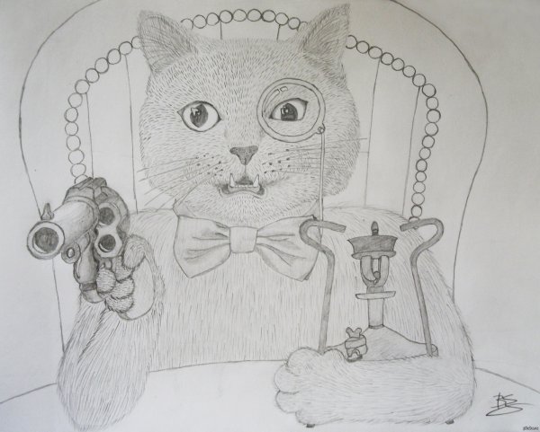 Кот Бегемот рисунок