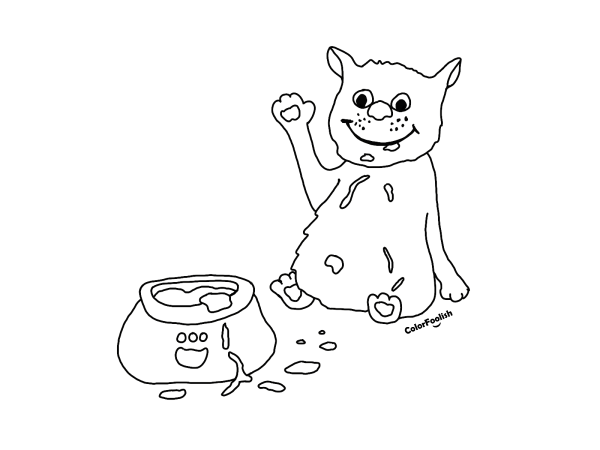 Кошки. Раскраска