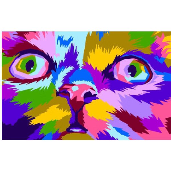 Раскраски по номерам радужный кот (44 фото)