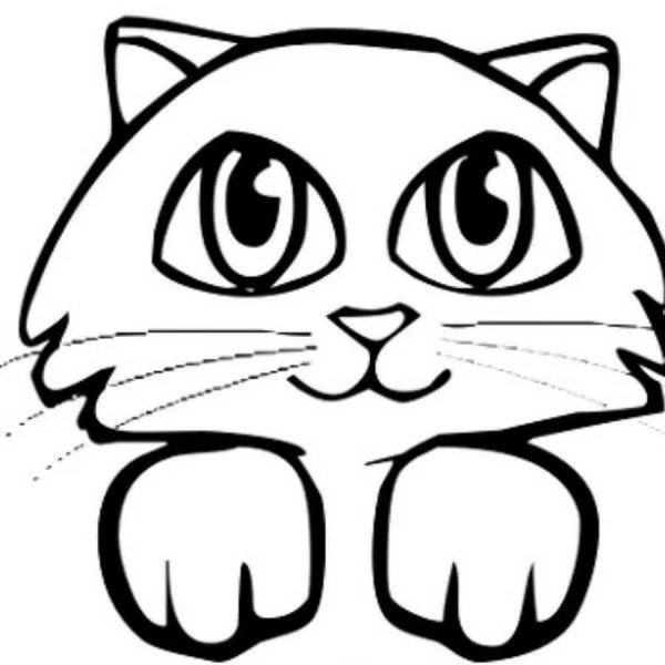 Раскраска милый котенок