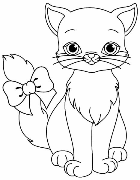 Котик БУБУ раскраска