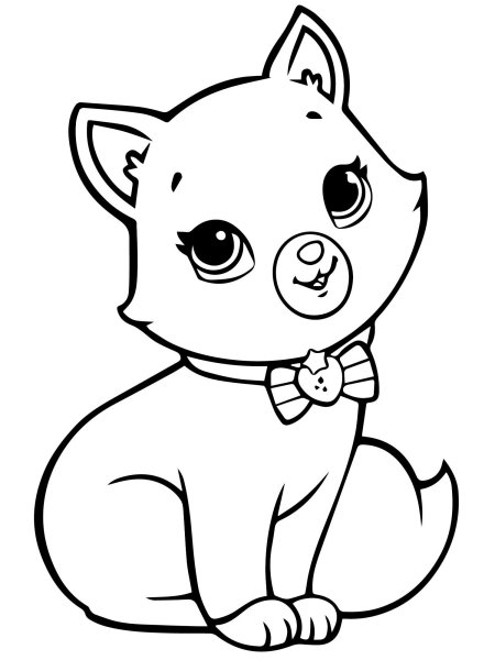 Кошки. Раскраска