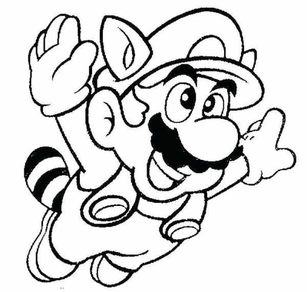 Super Mario раскраска