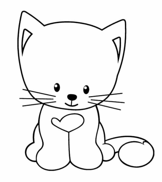 Кошки. Раскраска