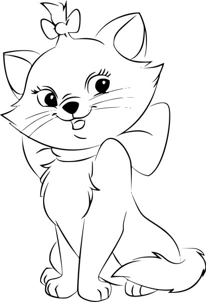 Кошки. Раскраска