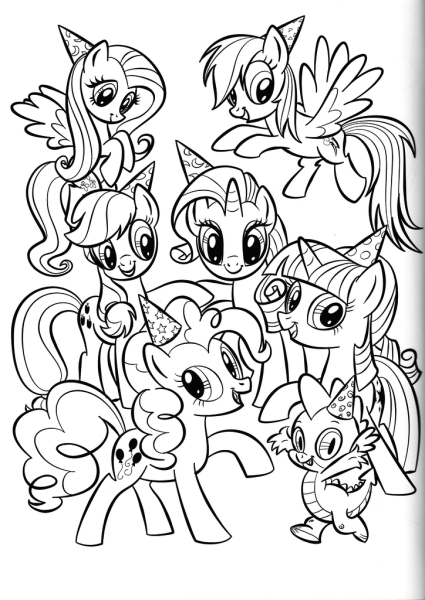 My little Pony раскраска