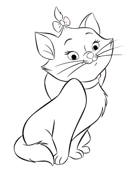 Кошки. Раскраска