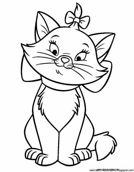 Лежачая кошка нарисовать