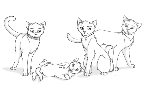 Коты Воители лайн семья