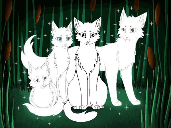Коты Воители семья Белогривки