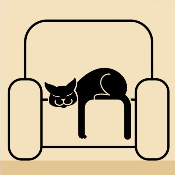Логотип кошка на диване