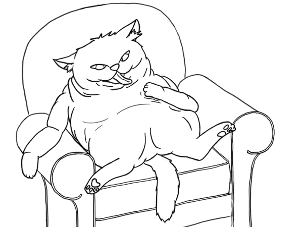 Толстый кот раскраска