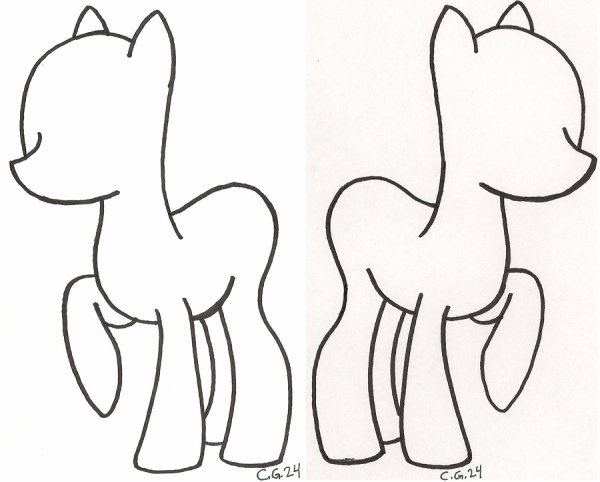 Трафарет пони для рисования