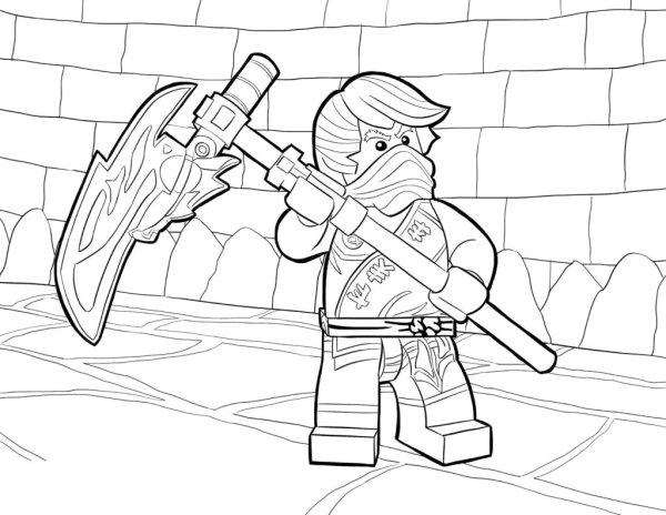 LEGO Ninjago раскраска Cole