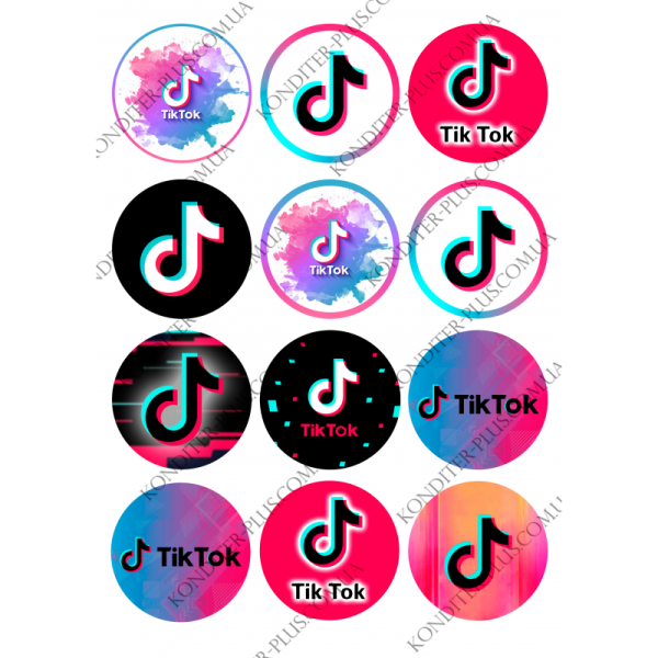 Вафельная печать тик ток для девочки