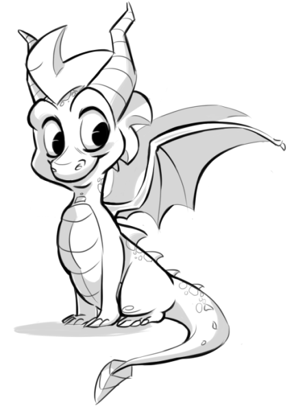 Дракон Spyro раскраска