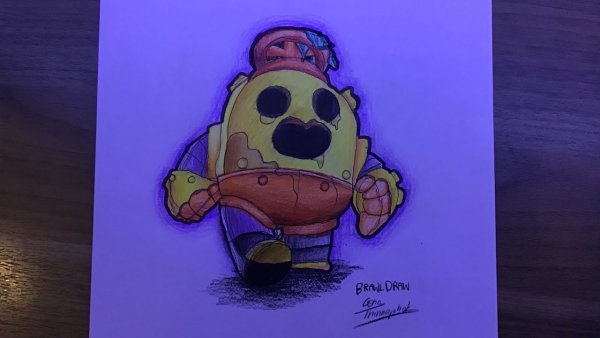 Срисовка спайка из БРАВЛ старса
