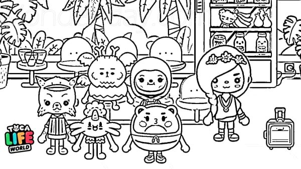 Раскраска из игры toca World
