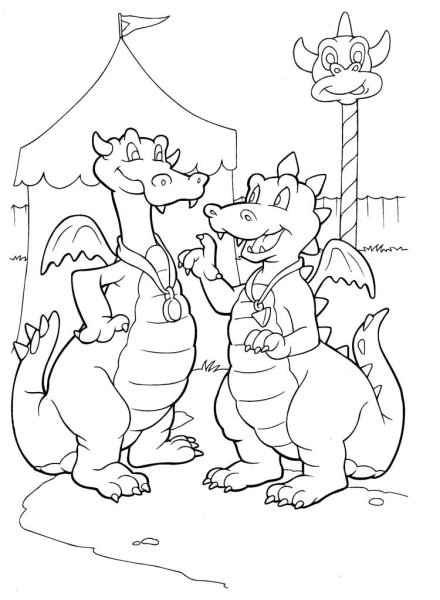 Раскраски Dragon Tales