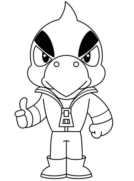 Раскраска ворон Brawl Stars