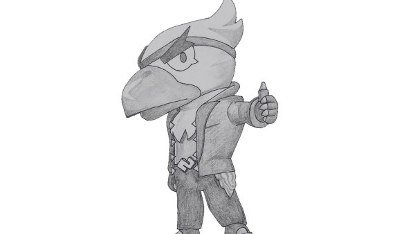 Ворон из Brawl Stars раскраска