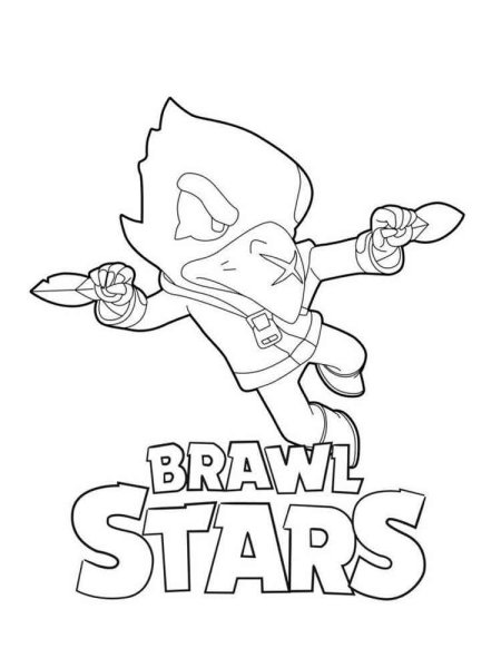 Раскраска ворон Brawl Stars