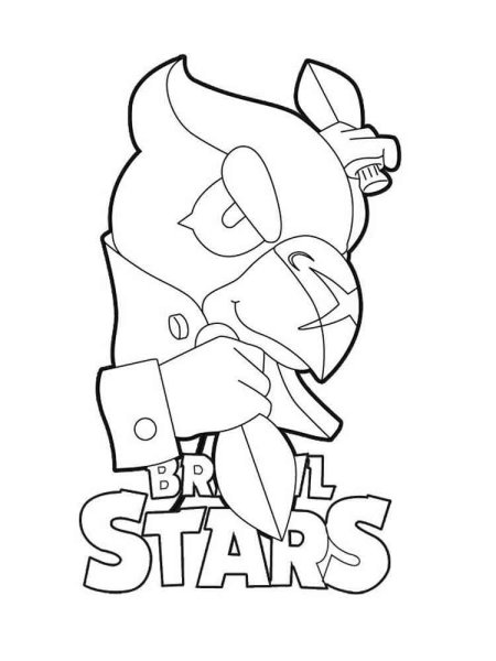 Раскраска ворон Brawl Stars