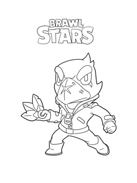 Раскраска ворон Brawl Stars