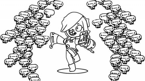 Brawl Stars раскраска Колетт