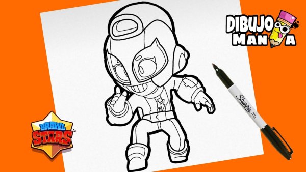 Brawl Stars раскраска Макс
