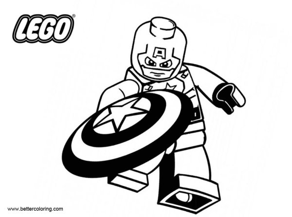 LEGO Captain America раскраски