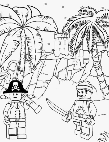 Раскраски лего пираты Карибского моря