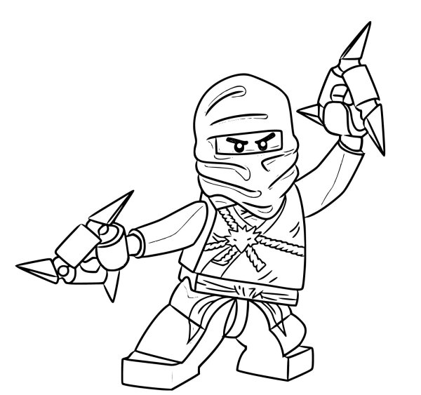 LEGO раскраска Ninjago, Джей