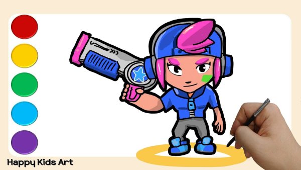 Brawl Stars Шелли drawn