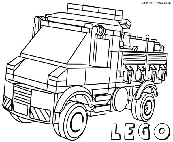 Разукрашка LEGO City мусоровоз
