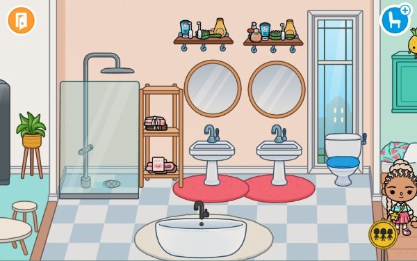 Toca boca комнаты ванная