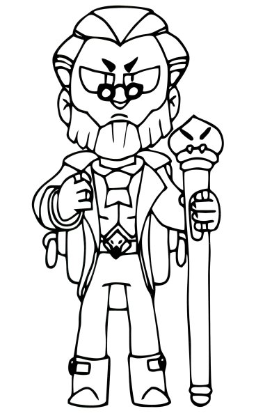 Раскраска Brawl Stars Байрон