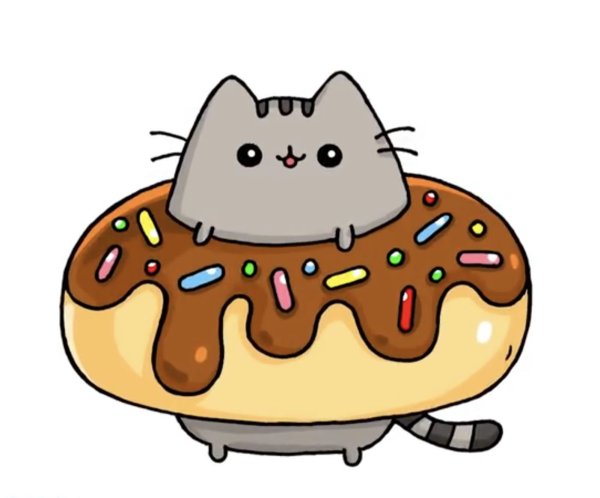 Котик в пончике