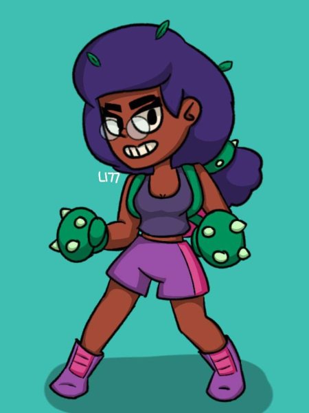 Brawl Stars роза и Леон