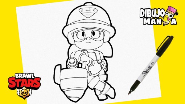 Brawl Stars раскраска Джеки