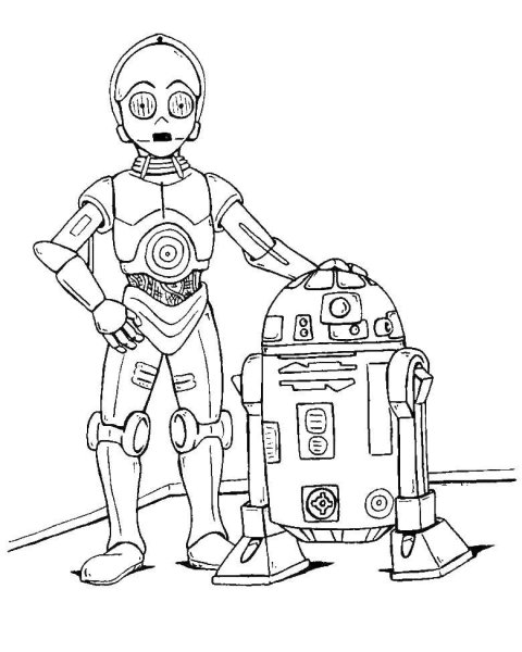 Раскраска Звездные войны c3po