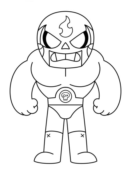 Раскраски Brawl Stars Эль Примо